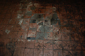 Faulty tile floor