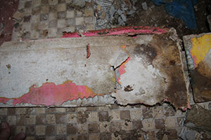 Water damaged ceiling